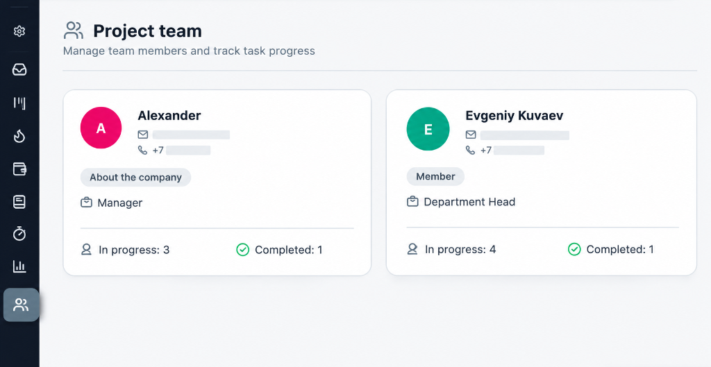 Team module interface
